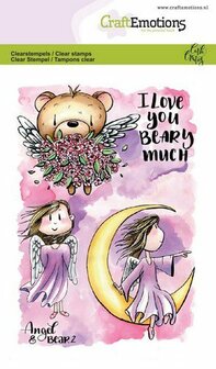 CraftEmotions clearstamps A6 - Angel &amp; Bear 2  130501-1645