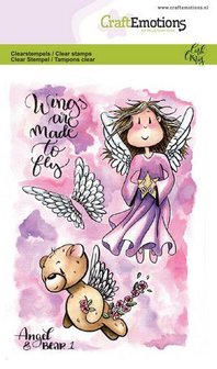 CraftEmotions clearstamps A6 - Angel &amp; Bear 1 130501-1644