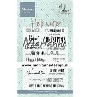 CS1037 Clearstamps Hello winter by Marleen