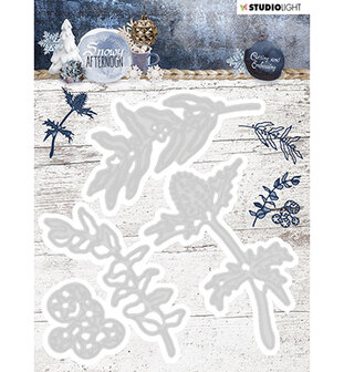 STENCILSA217  Cutting and Embossing Die Cut, Snowy Afternoon nr.217