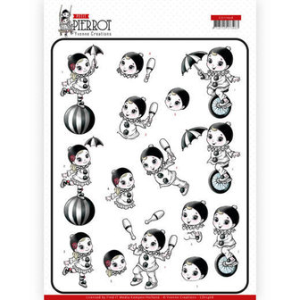 CD11468 3D knipvel Yvonne Creations - Petit Pierrot - At the Circus