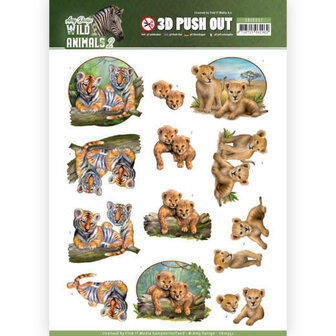 SB10352 3D Pushout - Amy Design - Wild Animals 2 - Twins