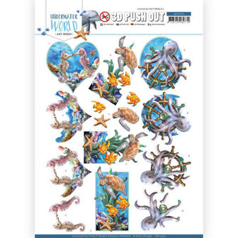 SB10455 3D Push Out - Amy Design - Underwater World - Sea Animals