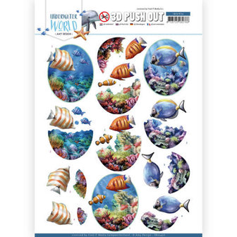 SB10456 3D Push Out - Amy Design - Underwater World - Saltwater Fish