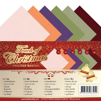 PM-4K-10026 Linen Cardstock Pack - 4K - Precious Marieke - Touch of Christmas