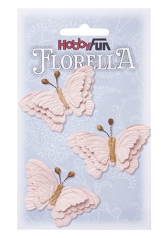 Florella papieren vlinders zachtrose 3866096