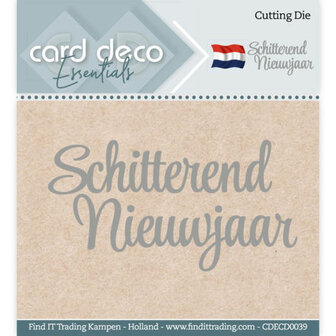 CDECD0039 Card Deco Essentials snijmal Schitterend Nieuwjaar