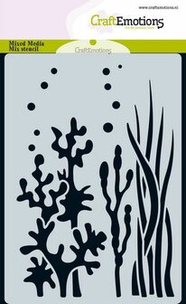 185070- 0110 CraftEmotions Mask stencil ocean - planten A6