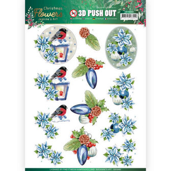 3D Push Out - Jeanines Art Christmas Flowers - Christmas Lantern SB10480