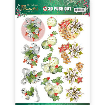 3D Push Out - Jeanines Art Christmas Flowers - Christmas Bells SB10479