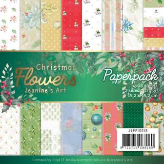 Paperpack - Jeanines Art Christmas Flowers JAPP10016