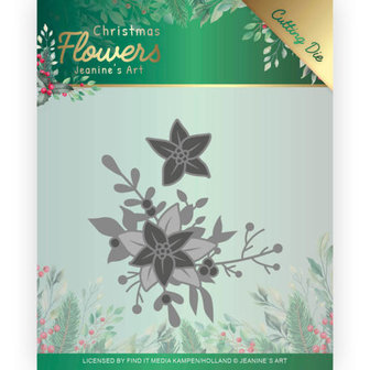 Dies - Jeanines Art Christmas Flowers - Poinsettia Corner JAD10107