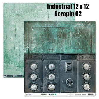 Scrappapier Industrial 02 - 30,5x30,5 cm - Studio Light - SCRAPIN02