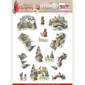 SB10482 3D Push Out - Amy Design - Nostalgic Christmas - Christmas Village