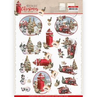 CD11562 Knipvel 3D  - Amy Design - Nostalgic Christmas - Christmas Train