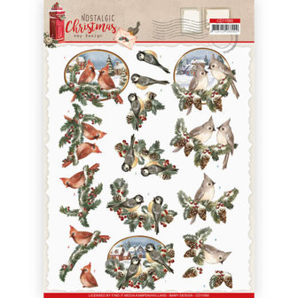 CD11560 3D cutting sheet - Amy Design - Nostalgic Christmas - Christmas Birds