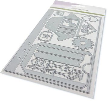 115633-1751 CraftEmotions Die - Planner essentials S-1 Card 12x20,5cm