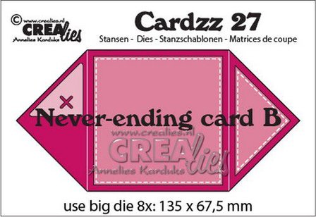CLCZ27 Crealies Cardzz Oneindige kaart B  13,5 x 13,5 cm