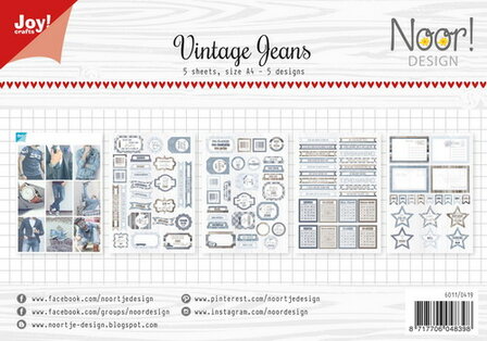 Joy! labelsheets cuttingsheet Vintage Jeans 6011-0419