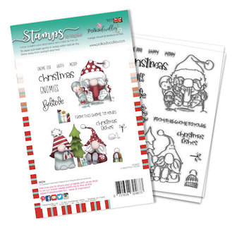 PD8097A Polkadoodles stamp Gnome Christmas Fishes