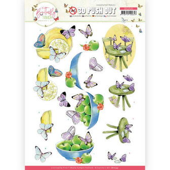 3D Push Out - Jeanine&#039;s Art - Butterfly Touch - Purple Butterfly SB10545