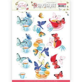 3D Push Out - Jeanine&#039;s Art - Butterfly Touch - Blue Butterfly SB10543