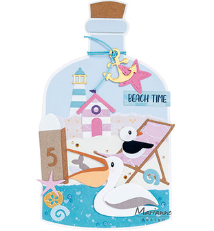 PS8092 Craftstencil Message in a bottle by Marleen