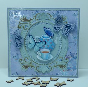 3D Cutting Sheet - Jeanine&#039;s Art - Butterfly Touch - Blue Butterfly CD11659