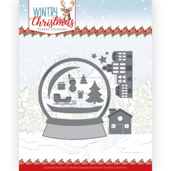 YCD10247 Dies - Yvonne Creations - Wintery Christmas - Snowman in snow globe.jpg