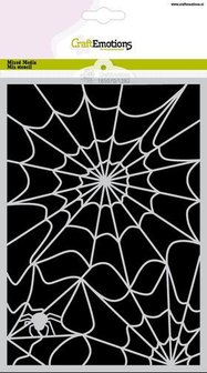 Mask stencil - CraftEmotions - Halloween spinnenweb 