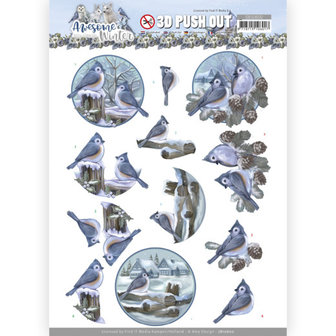 SB10600 3D Push Out - Amy Design - Awesome Winter - Winter Birds