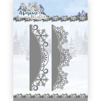 ADD10255 Snijmallen - Amy Design - Awesome Winter - Winter Lace Border