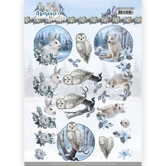CD11736  3D Knipvel - Amy Design - Awesome Winter - Winter Animals