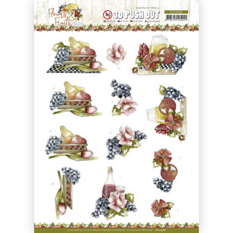 SB10588 Uitdrukvel - Precious Marieke - Flowers and Fruits - Flowers and Grapes