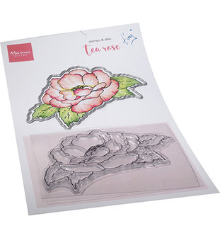 TC0891 Stamps and dies Tiny&#039;s Flowers - Tea rose