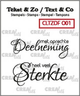 Crealies Clearstamp Tekst &amp; Zo Font Overlijden no. 1 (NL) CLTZDFO01 2x 15 x 42 mm.jpg