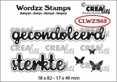 Crealies Clearstamp Wordzz Gecondoleerd sterkte (NL) CLWZS05 18x82mm.jpg