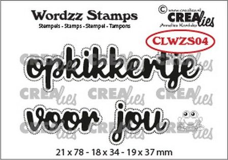 Crealies Clearstamp Wordzz Opkikkertje voor jou (NL) CLWZS04 21x78mm.jpg