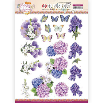 3D Push Out - Jeanine&#039;s Art - Perfect Butterfly Flowers - Hydrangea