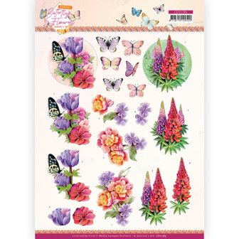 CD11785 3D Cutting Sheet - Jeanine&#039;s Art - Perfect Butterfly Flowers - Anemone