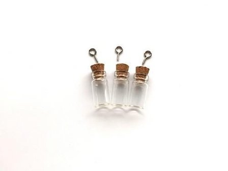 Mini glass bottles with cork &amp; screw hanger 3 pcs 12423-2301 11x12mm.jpg