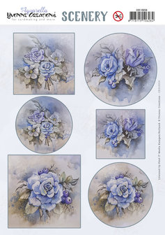 Yvonne Creations - Scenery uitdrukvel Aquarella Winter Rose - CDS10059