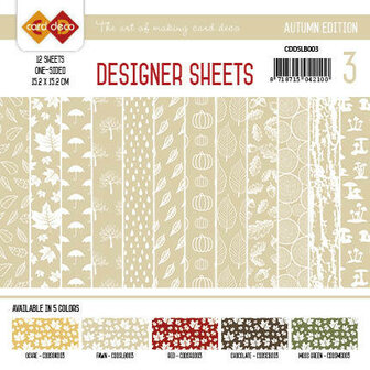 Yvonne Creations - Card Deco - Designer Sheets - Autumn Colors-lichtbruin