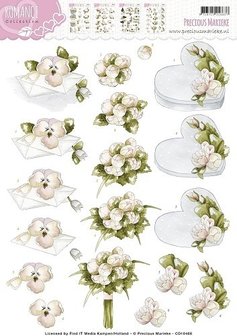 CD10468 3D Knipvel Precious Marieke Romance Flowery gift