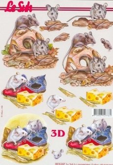 8215.247 3D knipvel dieren - muizen