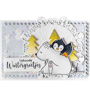 Marianne Design - Clearstamps and Dies - Bear &amp; Penguin