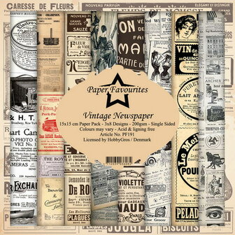 Paper Favourites - Paper Pack 15x15 cm Vintage Newspaper.jpg