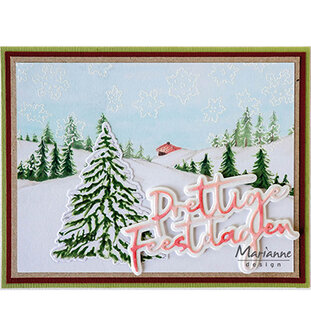 Marianne Design - Clearstamps achtergrond - Tiny&#039;s Art - Snowflakes
