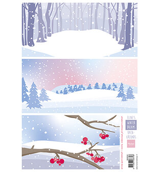 Marianne Design - knipvellen - Eline&#039;s Winter Dreams backgrounds AK0091
