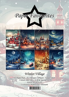 PFA105 Paper Favourites - Paper Pack A5 - Winter Village.jpg